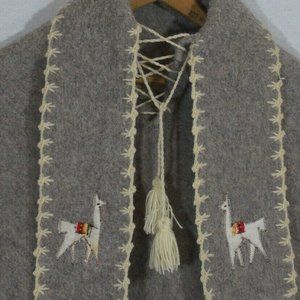 Cape Jacket Alpaca Llama Coat Kids Soft Felt